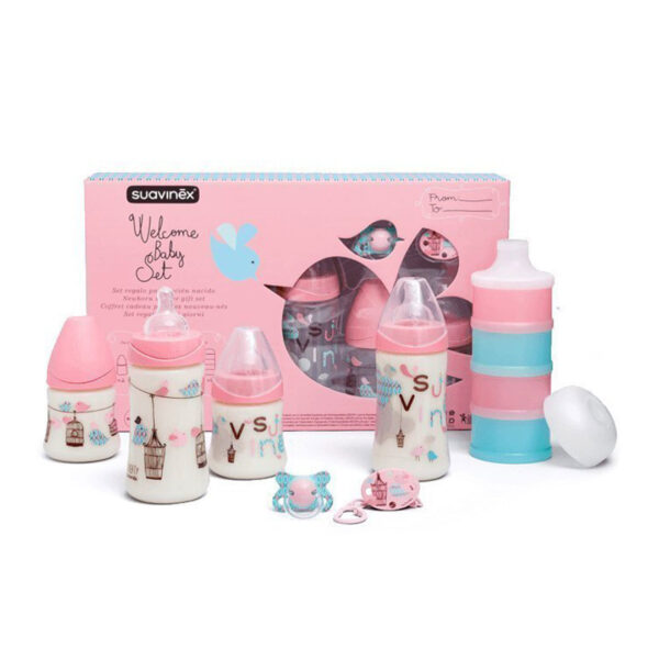 ست 7 تکه شیشه شیر +0 با جریان آهسته (آبی) سواوینکس suavinex