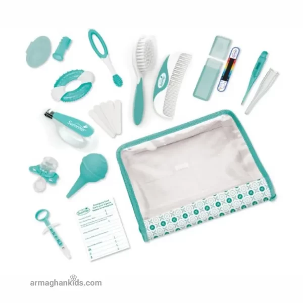 ست بهداشتی کودک سامر Summer بسته 21 عددی سبز آبی