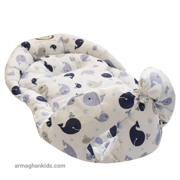 آغوشگیر و قنداق نوزاد سوئیسی ایسیز isiz طرح دلفین آبی