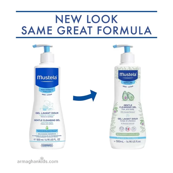 شامپو سر و بدن 2 در 1 کودک ماستلا Mustela حجم 500 میلی لیتر جدید