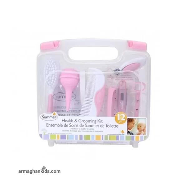 413543 ست بهداشتی کودک سامر Summer بسته 12 عددی صورتی