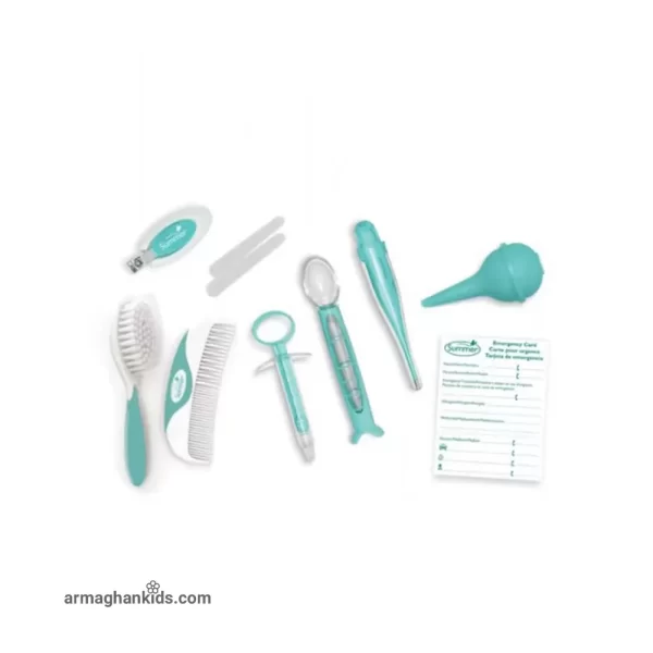 ست بهداشتی کودک سامر Summer بسته 12 عددی سبز آبی