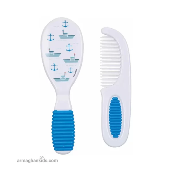 ست شانه و برس نابی NUBY آبی