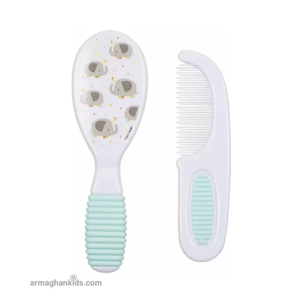 ست شانه و برس نابی NUBY آبی دریایی