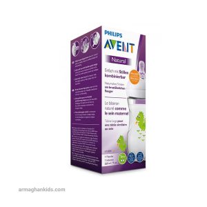 شیشه شیر طلقی +1 ماه نچرال التراسافت فیلیپس اونت Philips Avent طرح اژدها 260 میلی لیتر