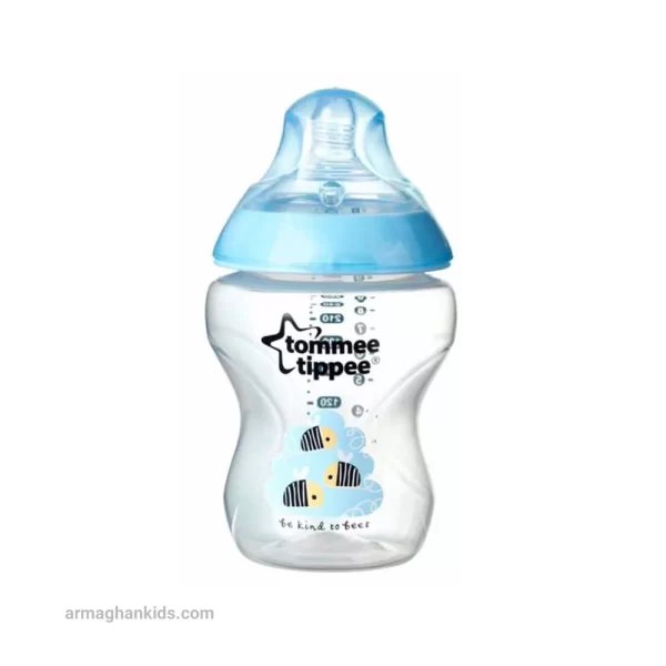شیشه شیر طلقی 0+ ماه تامی تیپی Tommee Tippee ظرفیت 260 میلی لیتر