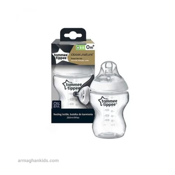 شیشه شیر طلقی 0+ ماه تامی تیپی Tommee Tippee ظرفیت 260 میلی لیتر