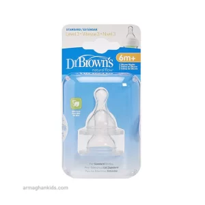 سرشیشه باریک 6+ ماه دکتر براون Dr Browns بسته دو عددی