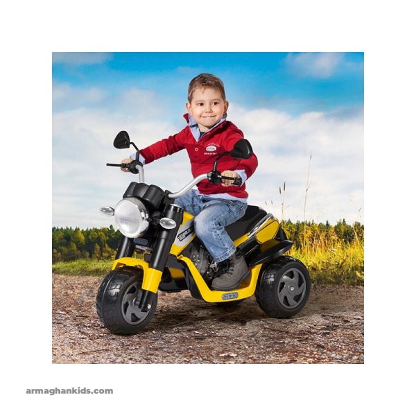 موتور سه چرخ دوگاتی زرد پگ پرگو Peg-Perego Scrambler Ducati