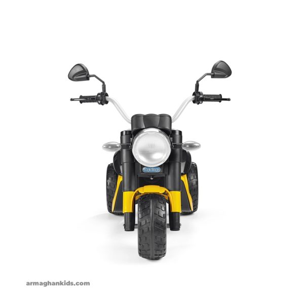 موتور سه چرخ دوگاتی زرد پگ پرگو Peg-Perego Scrambler Ducati