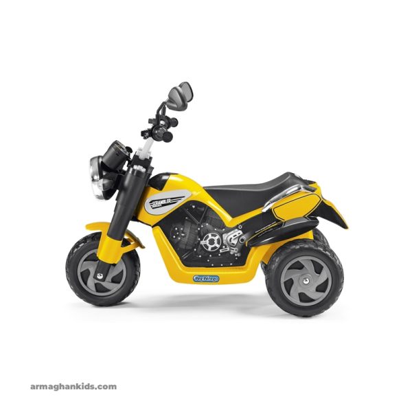 موتور سه چرخ دوگاتی زرد پگ پرگو Peg-Perego Scrambler Ducati