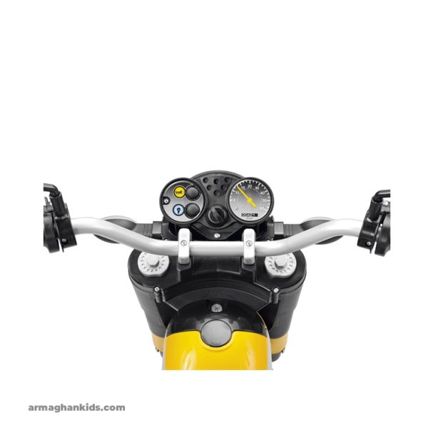 موتور سه چرخ دوگاتی زرد پگ پرگو Peg-Perego Scrambler Ducati