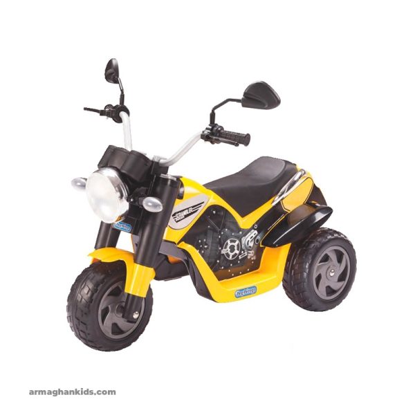 موتور سه چرخ دوگاتی زرد پگ پرگو Peg-Perego Scrambler Ducati