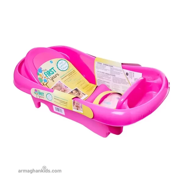 وان-صورتی.jpg-2 وان نوزاد مدل توری دار فرست یرز First years