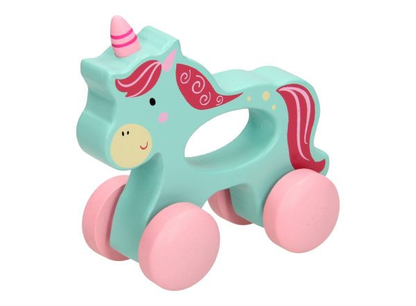 یونیکورن چرخ دار چوبی پیکاردو یک اسباب بازی مناسب برای تقویت مهارت‌های حرکتی