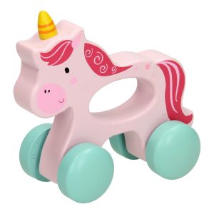 یونیکورن چرخ دار چوبی پیکاردو یک اسباب بازی مناسب برای تقویت مهارت‌های حرکتی