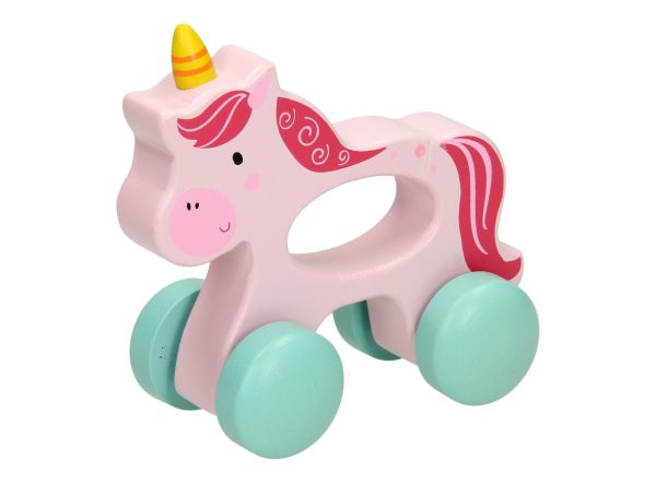 یونیکورن چرخ دار چوبی پیکاردو یک اسباب بازی مناسب برای تقویت مهارت‌های حرکتی