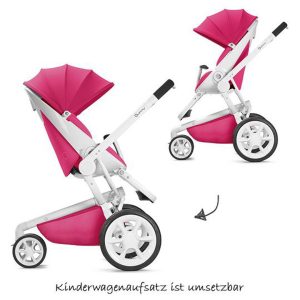 کالسکه کویینی مود Quinny moodd دارای ۳ حالت نشستن قابل تنظیم و مناسب برای خوابیدن نوزاد متولد شده