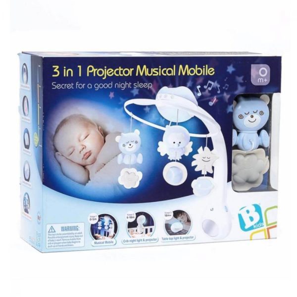 چراغ خواب و آویز تخت 3 کاره نوزاد Infantino اینفنتینو طرح چرخ و فلک