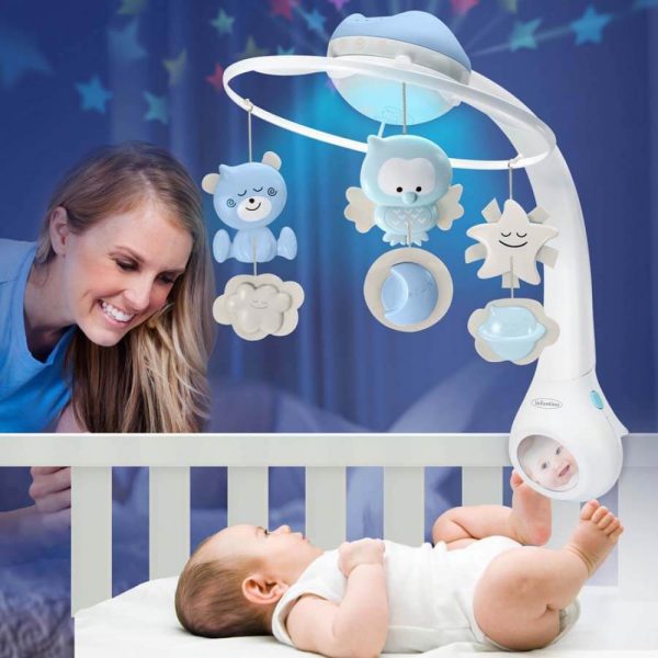 چراغ خواب و آویز تخت 3 کاره نوزاد Infantino اینفنتینو طرح چرخ و فلک