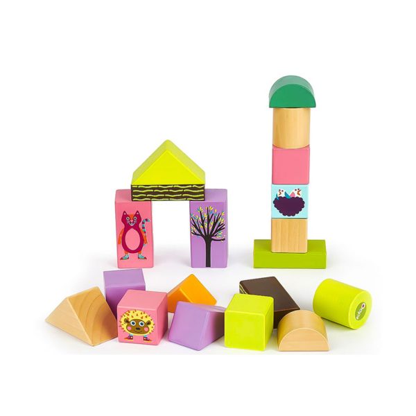 انواع اسباب بازی و سرگرمی فکری و آموزشی کودکان، بلوک ساختنی چوبی 36 قطعه اوپس Oops سری حیوانات و انواع پازل، لگو و بلوک ساختنی