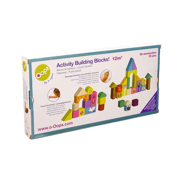انواع اسباب بازی و سرگرمی فکری و آموزشی کودکان، بلوک ساختنی چوبی 36 قطعه اوپس Oops سری حیوانات و انواع پازل، لگو و بلوک ساختنی
