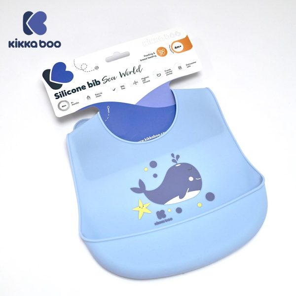 پیشبند سیلیکونی کودک کیکابو Kikkaboo تولید شده از سیلیکون نرم و ضد حساسیت فاقد BPA