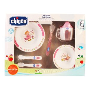 خرید ست غذاخوری کودک 6تکه چیکو chicco ،انواع ظروف ست، قاشق و چنگال، ظروف نگهدارنده، کاسه، لیوان در سیسمونی ارمغان کیدز