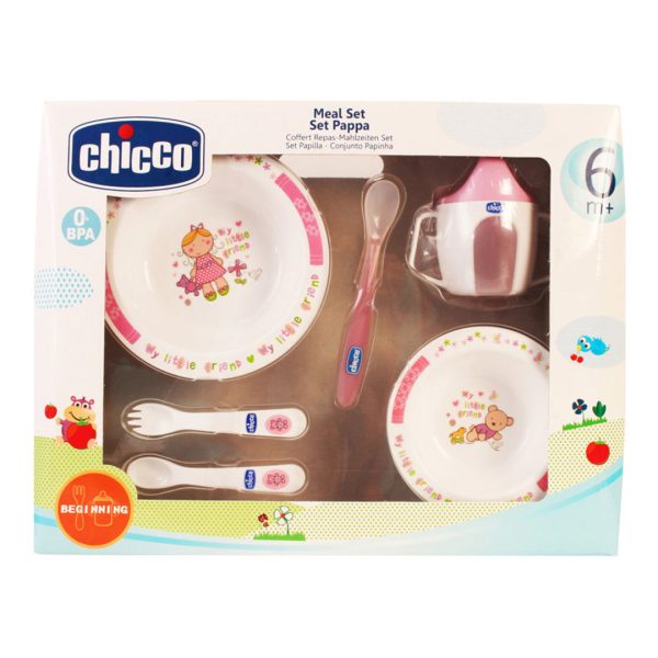 01-ست-6-تکه-غذاخوری-چیکو خرید ست غذاخوری کودک 6تکه چیکو chicco ،انواع ظروف ست، قاشق و چنگال، ظروف نگهدارنده، کاسه، لیوان در سیسمونی ارمغان کیدز