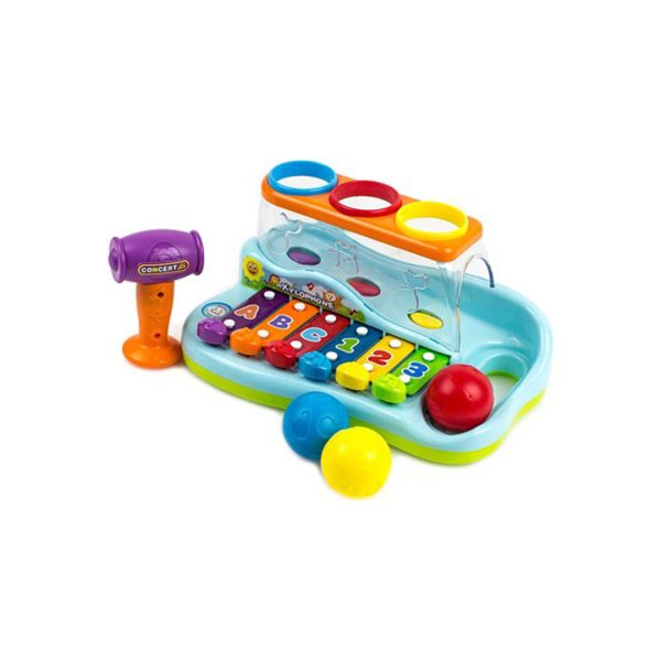 خرید اسباب بازی موزیکال بلز و چکش هولا کد 856 درسیسمونی ارمغان کیدز