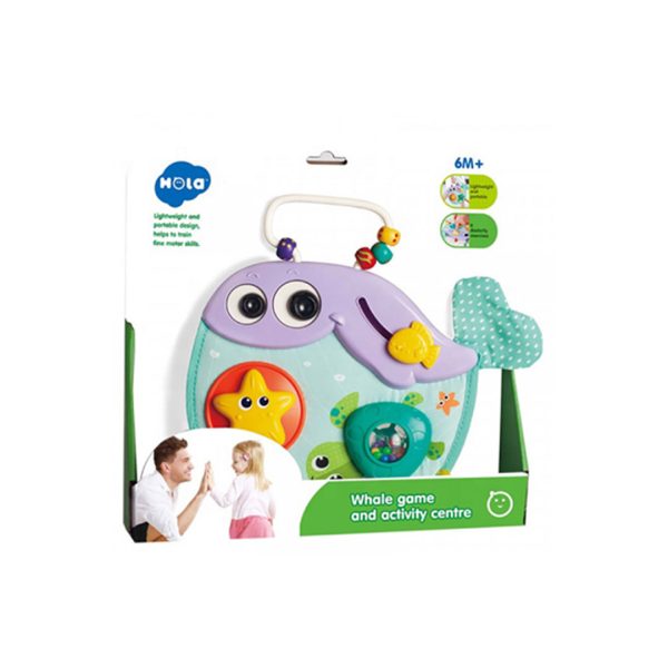 خرید جغجغه نوزاد طرح نهنگ هولا تویز Hola Toys مدل E268 و انواع اسباب بازی و سرگرمی کودک و نوزاد در سیسمونی ارمغان کیدز