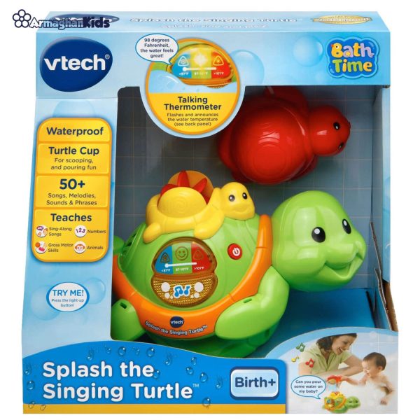 خرید آنلاین و حضوری اسباب بازی حمام لاک پشت موزیکال وی تک | سیسمونی ارمغان کیدز