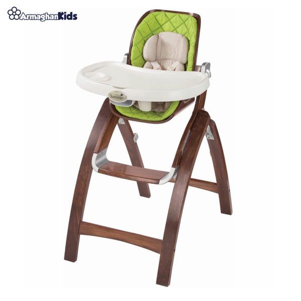 summer-infant-bentwood-high-chair-baby-time-01 خرید آنلاین و حضوری صندلی غذاخوری کودک چوبی سامر مدل Bentwood | سیسمونی ارمغان کیدز
