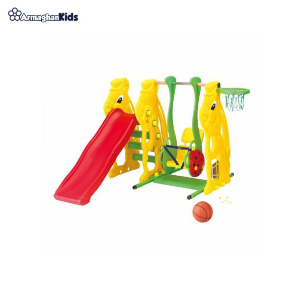 خرید آنلاین و حضوری مجموعه تاب و سرسره طرح خرگوش و کفشدوزک | سیسمونی ارمغان کیدز