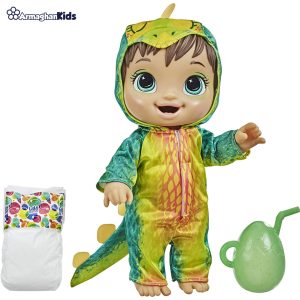 خرید آنلاین و حضوری عروسک بیبی الایو Baby alive Dino Cuties | سیسمونی ارمغان کیدز