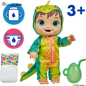خرید آنلاین و حضوری عروسک بیبی الایو Baby alive Dino Cuties | سیسمونی ارمغان کیدز