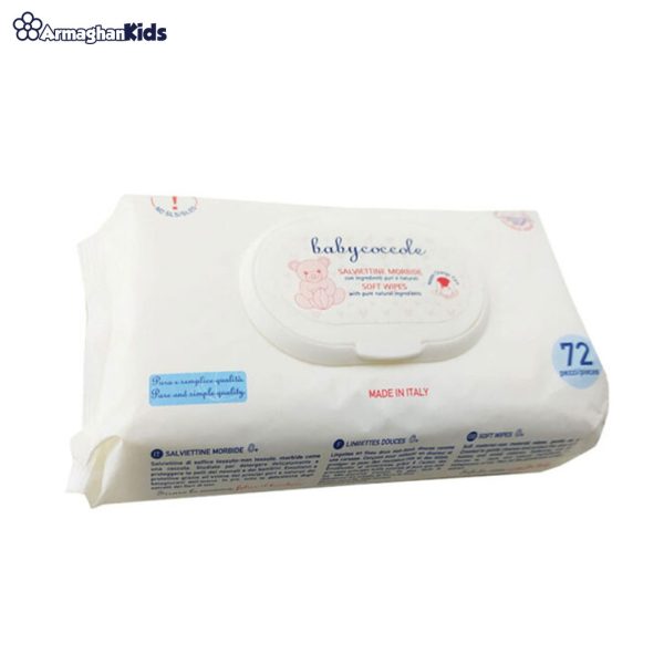 خرید آنلاین و حضوری دستمال مرطوب بیبی کوکول ۷۲ عددی | سیسمونی ارمغان کیدز