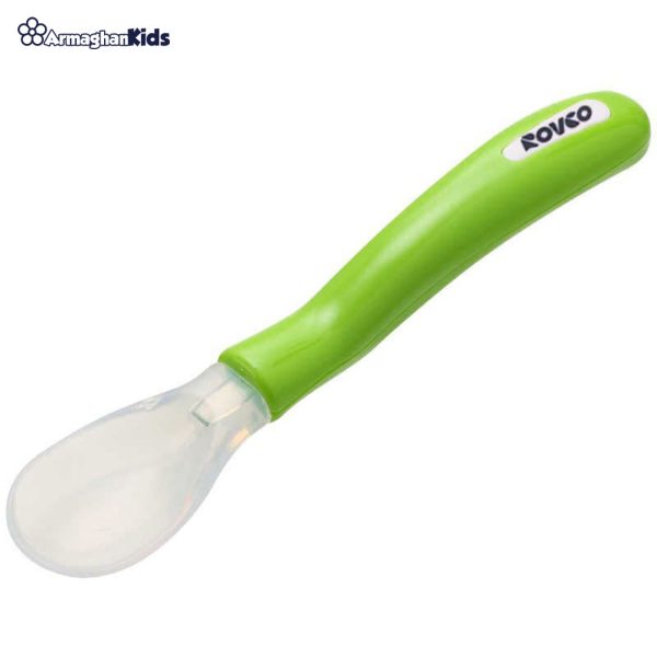خرید حضوری و آنلاین قاشق سیلیکونی غذاخوری کودک رووکو Rovco در فروشگاه سیسمونی ارمغان