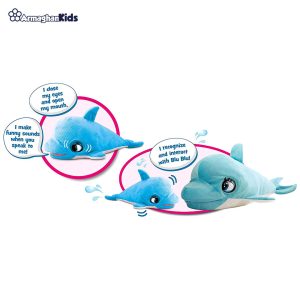 خرید حضوری و آنلاین عروسک پولیشی دلفین آبی در فروشگاه سیسمونی ارمغان