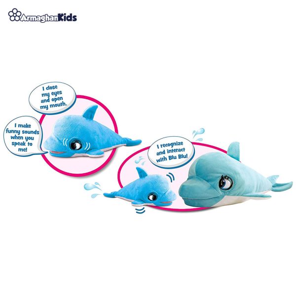 خرید حضوری و آنلاین عروسک پولیشی دلفین آبی در فروشگاه سیسمونی ارمغان