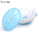 خرید حضوری و آنلاین ظرف غذای کودک چسبان بهمراه قاشق حرارتی کیدزمی | فروشگاه سیسمونی ارمغان