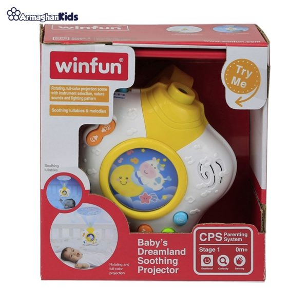 خرید آنلاین و حضوری چراغ خواب پروژکتوری موزیکال وین فان در فروشگاه سیسمونی ارمغان