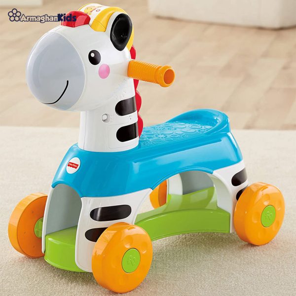 خرید حضوری و آنلاین چهارچرخه کودک فیشر پرایس مدل Rollin Tunes Zebra در فروشگاه سیسمونی ارمغان