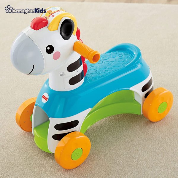 خرید حضوری و آنلاین چهارچرخه کودک فیشر پرایس مدل Rollin Tunes Zebra در فروشگاه سیسمونی ارمغان