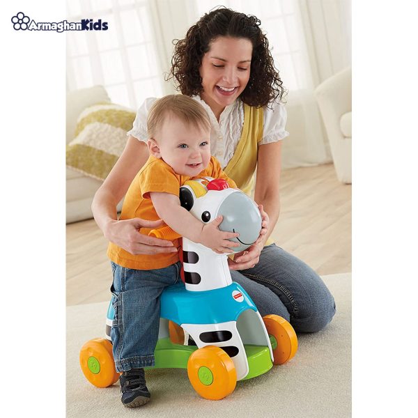 خرید حضوری و آنلاین چهارچرخه کودک فیشر پرایس مدل Rollin Tunes Zebra در فروشگاه سیسمونی ارمغان
