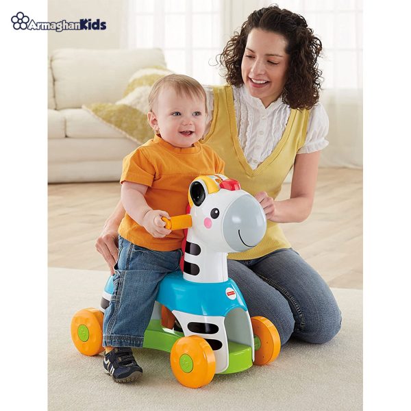 خرید حضوری و آنلاین چهارچرخه کودک فیشر پرایس مدل Rollin Tunes Zebra در فروشگاه سیسمونی ارمغان