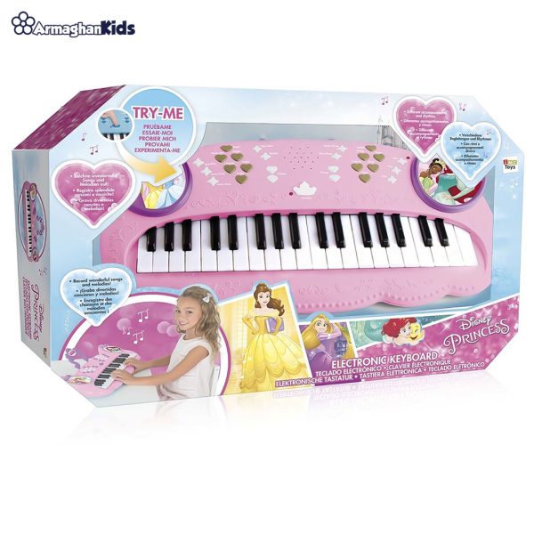 خرید حضوری و آنلاین کیبورد الکترونیکی کودک دیزنی مدل پرنسس در فروشگاه سیسمونی ارمغان