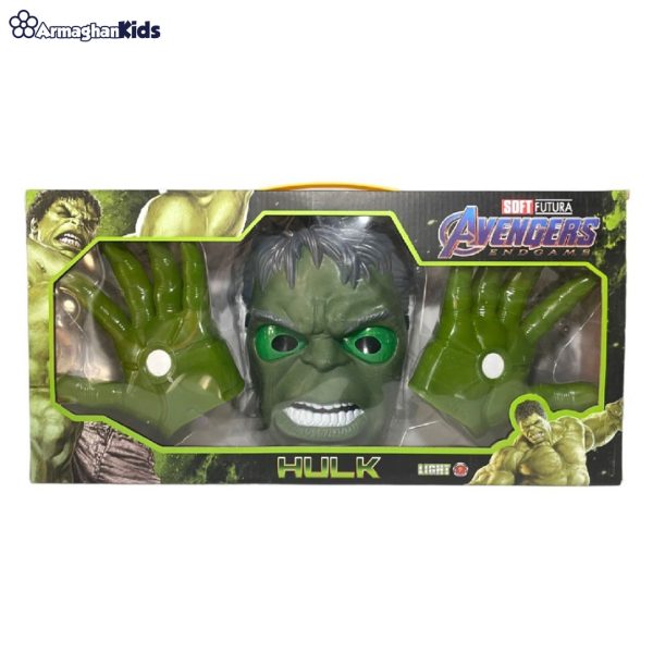 soft-futura-avengers-endgame-hulk-mask-and-glove-set خرید حضوری و آنلاین ست ماسک و دستکش هالک در فروشگاه سیسمونی ارمغان