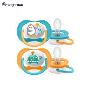 خرید حضوری و آنلاین پستانک سیلیکونی 6 تا 18 ماه Philips Avent طرح لاک پشت و پنگوئن در فروشگاه سیسمونی ارمغان