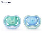 خرید حضوری و آنلاین پستانک سیلیکونی 6 تا 18 ماه Philips Avent طرح خرگوش و جوجه تیغی در فروشگاه سیسمونی ارمغان